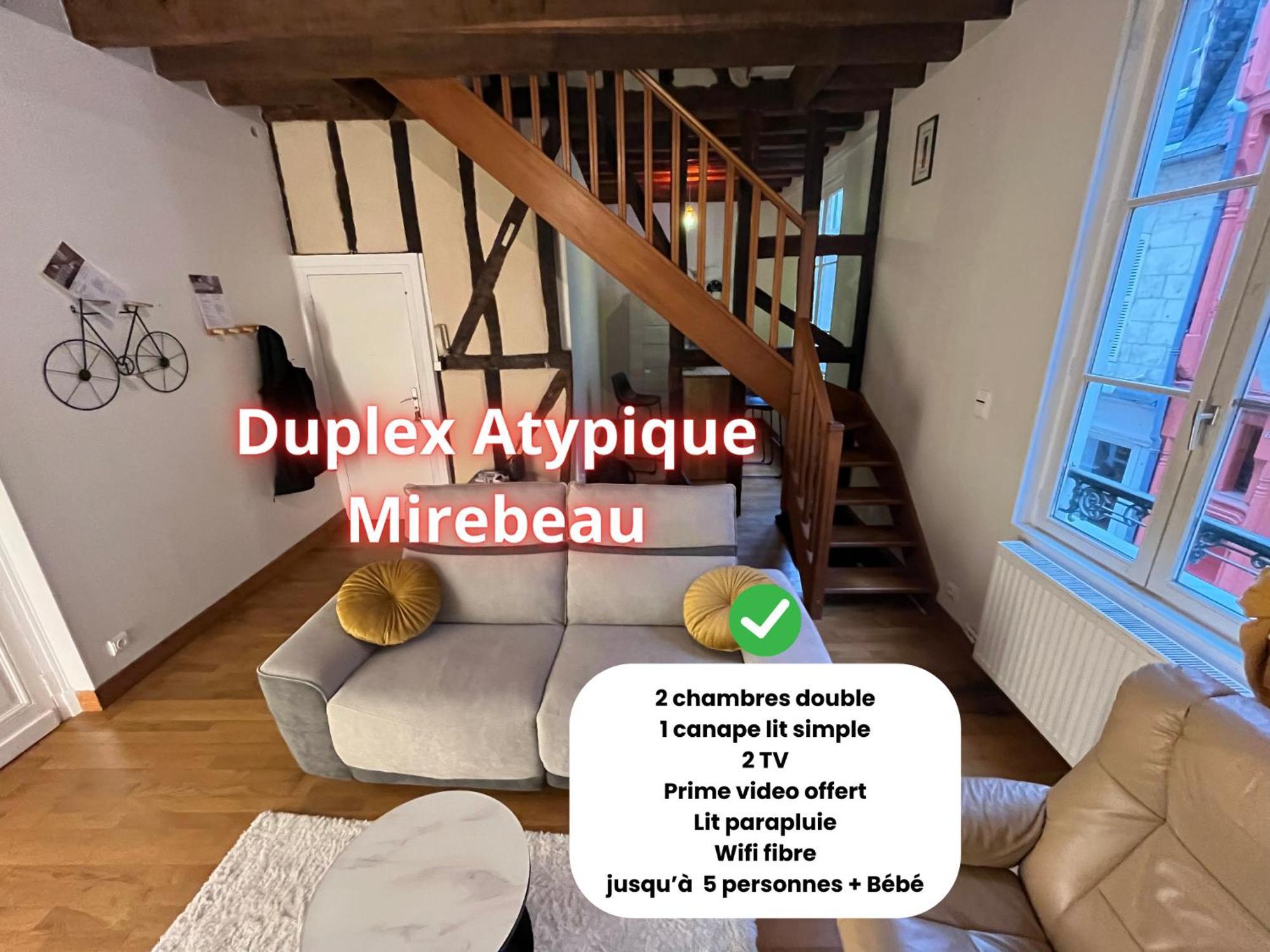 博格斯L'Atypique Mirebeau - T3 Duplex - Centre Historique公寓 外观 照片